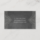 Grijze textuur | Mandala-elementen Visitekaartje (Achterkant)