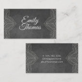 Grijze textuur | Mandala-elementen Visitekaartje (Voorkant / Achterkant)