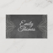 Grijze textuur | Mandala-elementen Visitekaartje (Voorkant)