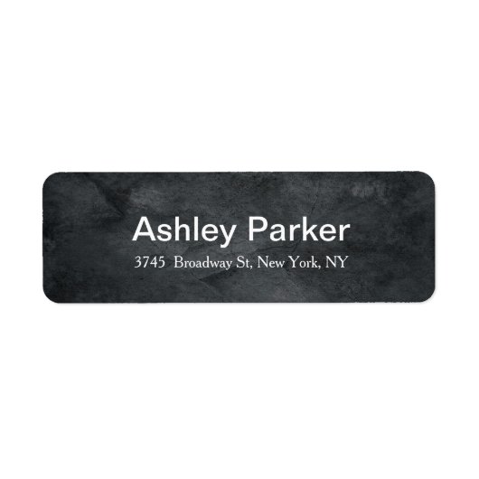 Grijze textuur Modern Elegant Stijlvol Trendy Etiket (Voorkant)
