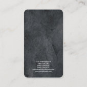 Grijze textuur Modern gewoon professioneel beheer Visitekaartje (Achterkant)