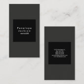 Grijze textuur Modern Gewoon, stijlvol Visitekaartje (Voorkant / Achterkant)