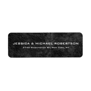 Grijze textuur Plain Elegant Modern Trendy Family Etiket