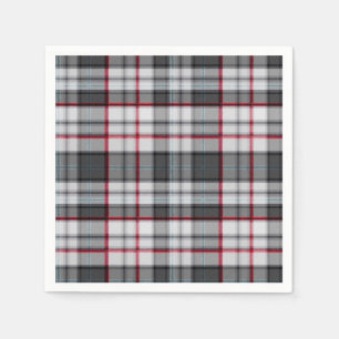 Grijze textuur tartan plaid  servet