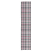 Grijze textuur tartan ruit korte tafelloper (Voorkant)