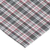 Grijze textuur tartan ruit korte tafelloper (Hoek)
