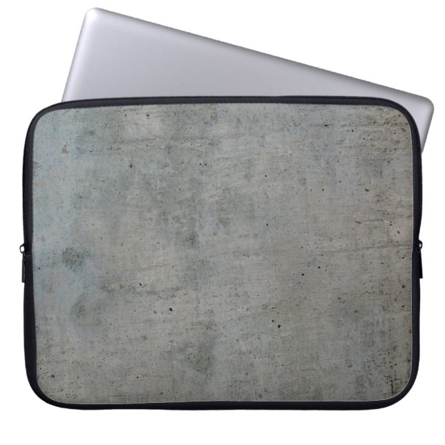 Grijze textuur van betoncement laptop sleeve (Voorkant)