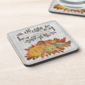 Grijze Thanksgiving Pompoenen en Squash Bier Onderzetter (Linkerzijde)