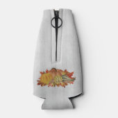 Grijze Thanksgiving Pompoenen en Squash Flesjeskoeler (Achterkant)