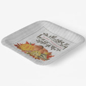 Grijze Thanksgiving Pompoenen en Squash Papieren Bordje (Gebogen)