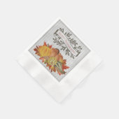 Grijze Thanksgiving Pompoenen en Squash Servet (Hoek)