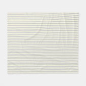 Grijze Ticking Stripe Moderne Boerderij Fleece Deken (Voorkant (Horizontaal))