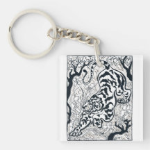  grijze tijger in de Oerwoud kunst