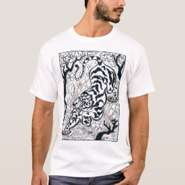  grijze tijger in de Oerwoud kunst T-shirt