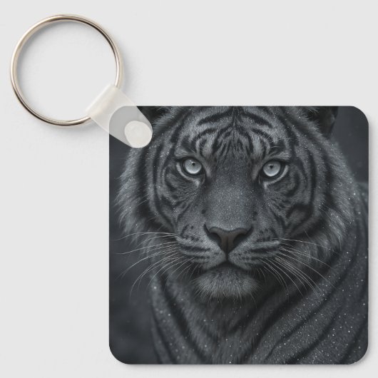 grijze tijger sleutelhanger (Voorkant)