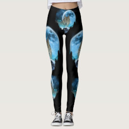 Grijze timber Wolf Full Moon Escape Leggings