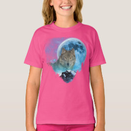 Grijze timber Wolf Full Moon Escape T-shirt