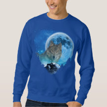 Grijze timber Wolf Full Moon Escape