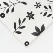 Grijze Tinten Bloemendeken Moderne Aangepaste Naam Fleece Deken (Hoek)