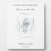 Grijze tinten bloemige tak met citaat fotoplaat (Voorkant)