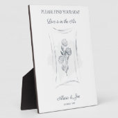 Grijze tinten bloemige tak met citaat fotoplaat (Zijkant)