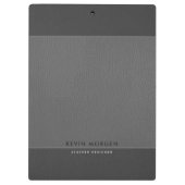Grijze tinten Faux leer Klembord (Achterkant)