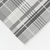 Grijze tinten  geruite geometrische patroon fleece deken (Hoek)