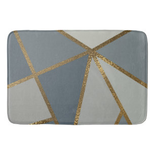 Grijze tinten & goud bronzen geometrische chic bad badmat