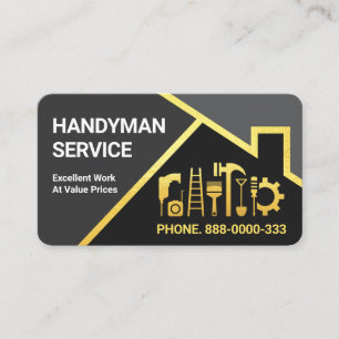 Grijze tinten gouden dakbedekking rand visitekaartje