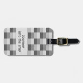 Grijze tinten Kleurblokken Bagagelabel (Voorkant horizontaal)