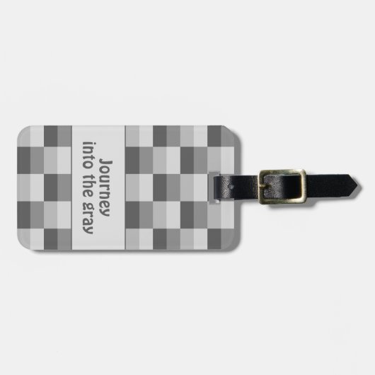 Grijze tinten Kleurblokken Bagagelabel (Voorkant horizontaal)