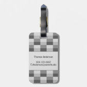 Grijze tinten Kleurblokken Bagagelabel (Achterkant verticaal)