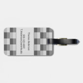 Grijze tinten Kleurblokken Bagagelabel (Achterkant horizontaal)