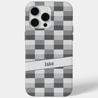 Grijze tinten Kleurblokken iPhone 15 Pro Max Hoesje