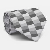 Grijze tinten Kleurblokken Stropdas (Opgerold)