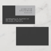 Grijze tinten met gestreept schoon Visitekaartje (Voorkant / Achterkant)