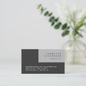 Grijze tinten met gestreept schoon Visitekaartje (Staand voorkant)