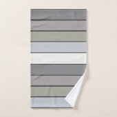 Grijze tinten met zwarte strepen op Waterverf papi Bad Handdoek (Handdoek)
