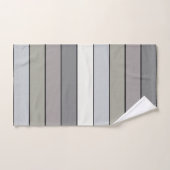 Grijze tinten met zwarte strepen op Waterverf papi Bad Handdoek (Handdoek)