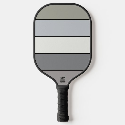 Grijze tinten met zwarte strepen op Waterverf papi Pickleball Paddle (Voorkant)