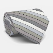 Grijze tinten met zwarte strepen op Waterverf papi Stropdas (Opgerold)