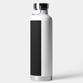 Grijze tinten Moderne strepen met naam Waterfles (Rechts)