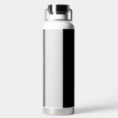 Grijze tinten Moderne strepen met naam Waterfles (Achterkant)