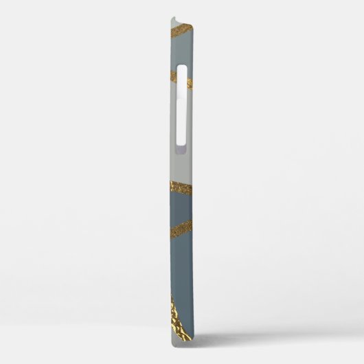Grijze tinten Neutraal Goud Brons Geometrisch Case-Mate iPhone Case (Achterkant / Links)