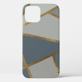 Grijze tinten Neutraal Goud Brons Geometrisch Case-Mate iPhone Case (Achterkant)