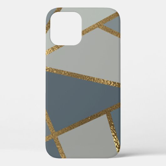 Grijze tinten Neutraal Goud Brons Geometrisch Case-Mate iPhone Case (Achterkant)