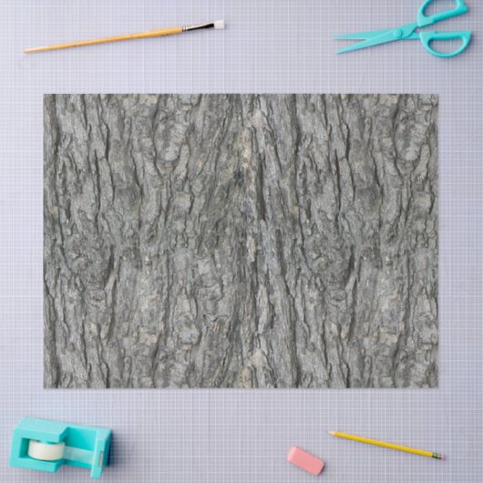 Grijze tinten Rustige houtsbarak Afdrukken Tissuepapier (Craft)