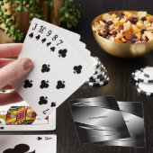 Grijze Tinten RVS Metalen Uiterlijk - Monogram Pokerkaarten (Insitu)