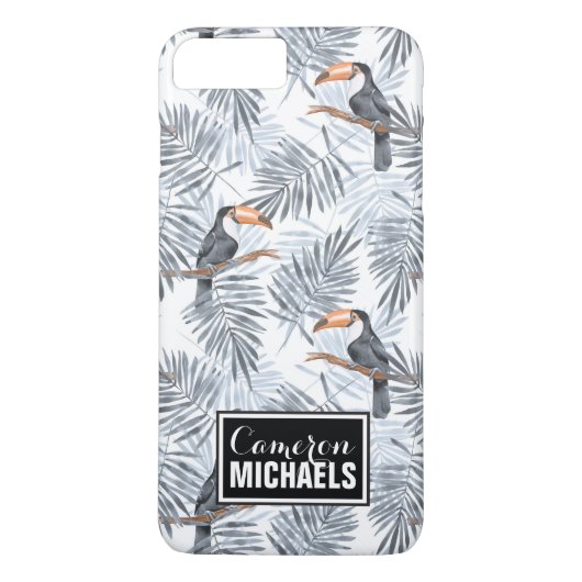 Grijze Toekan | Voeg Je Naam Toe Case-Mate iPhone Case (Achterkant)