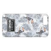 Grijze Toekan | Voeg Je Naam Toe Case-Mate iPhone Case (Achterkant (Horizontaal))